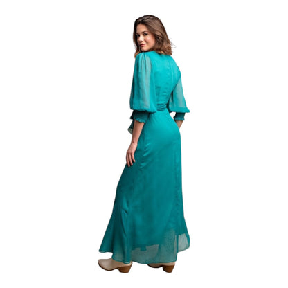 Waist Tie Faux Wrap MaxI Dress