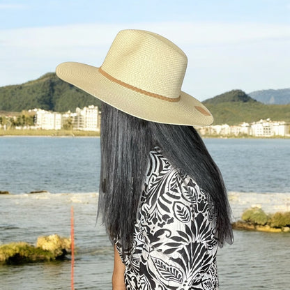 Braided Rope Strap Floppy Brim Sun Hat