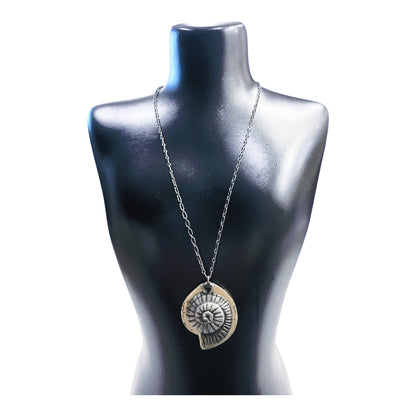 Conch Shell Antique Silver Necklace