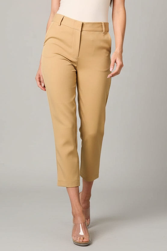 SASSY TAPER HIGH RISE CROP PANTS