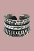Handmade Kashi hammered design silver adjustable ring