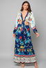 Floral crop top and tiered pants two-piece set