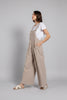Pintuck cotton overall in white
