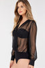Sexy sheer sultry bodysuit in neutral tone