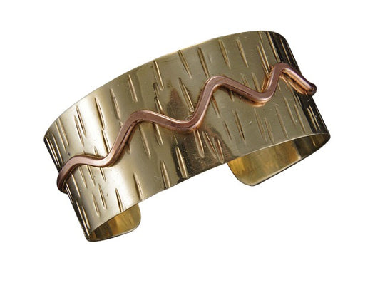 Handmade  Wiggle Sansa – Solid Brass and copper bracelet