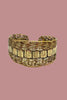 Handmade Banjara basketweave cuff in brasstone