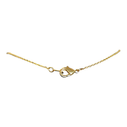 Gold Dipped Crescent Tear Pendant Necklace