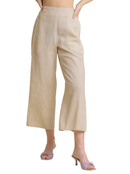 Loom & Lace Linen Elastic Waist Detail Pants