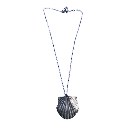 Scallop Shell Antique Silver Necklace