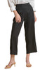 Lace trim elastic waist pants