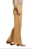 Satin wide-leg pants with elastic waist, back view