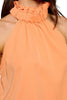 Ruffle halter tunic top