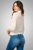 Lace detail turtle neck top