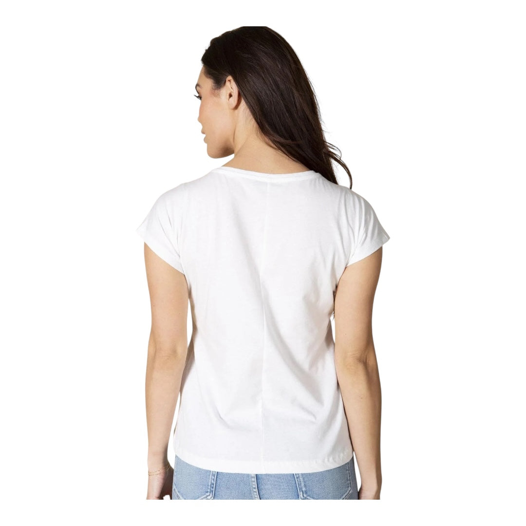 White/ Fuchsia Hip Chic Graphic Tee