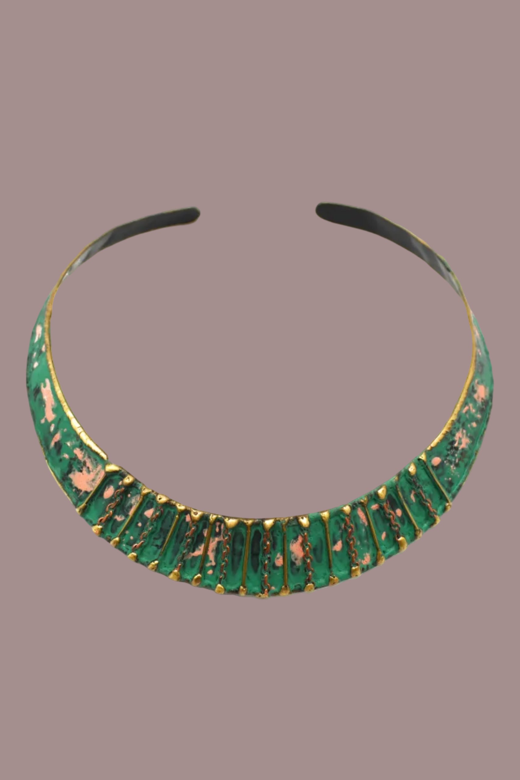 Brass and Copper with Blue/Green Patina Chocker