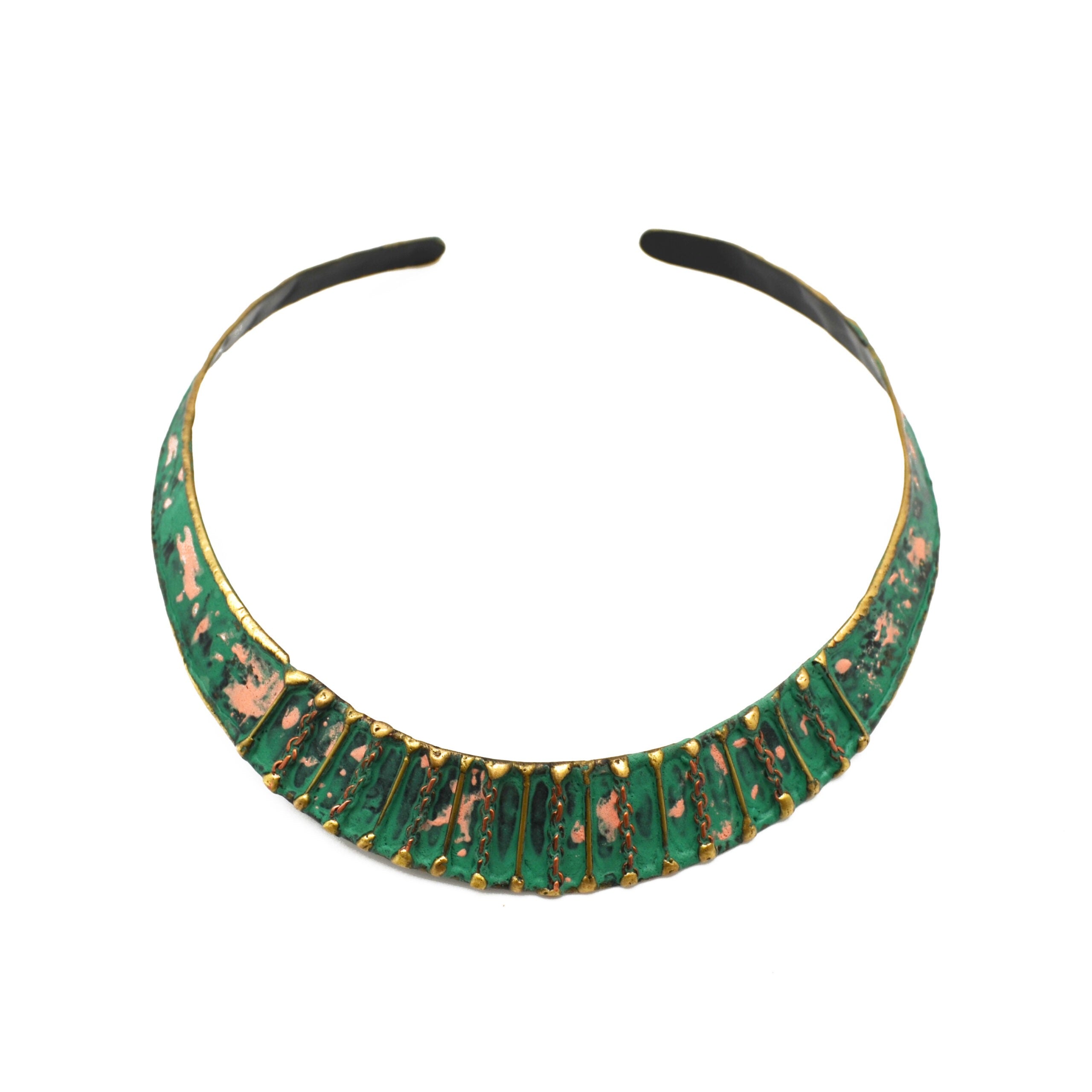 Brass and Copper with Blue/Green Patina Chocker