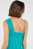Asymmetrical neckline twist detail top