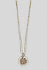 Artisanal beaded necklace in coffee and cream hues