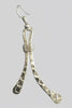 Dancing Tide stainless steel earrings side view