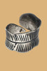 Handmade banana leaf Kashi antique silver adjustable ring
