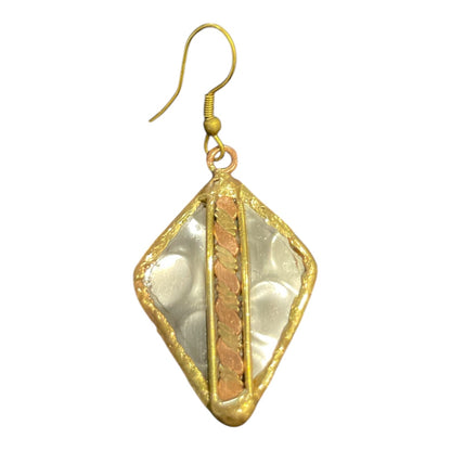 Mixed Metal Arrow Head Earrings
