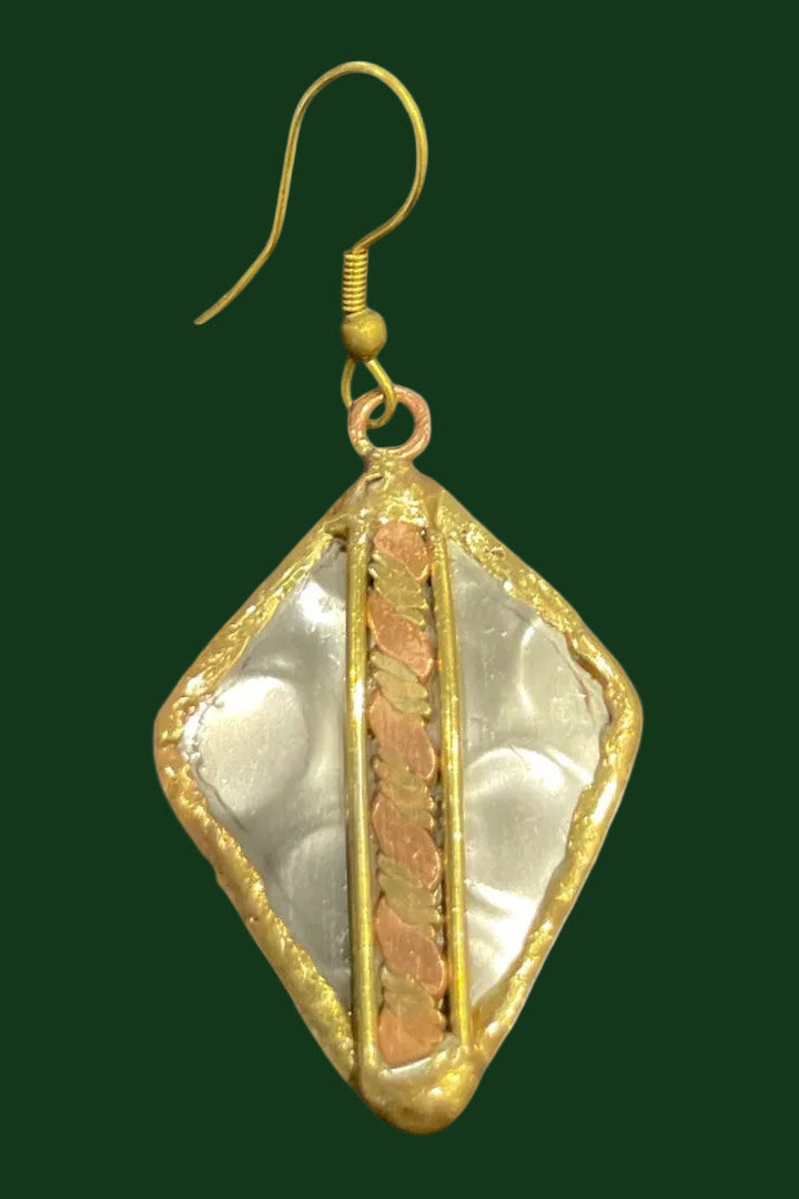 Mixed Metal Arrow Head Earrings