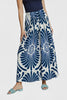 Wide leg printed skirt pants