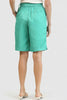 Sea green bermuda shorts with back elastic waistband