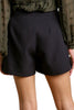 Wide-leg shorts with pockets and button-zip closure