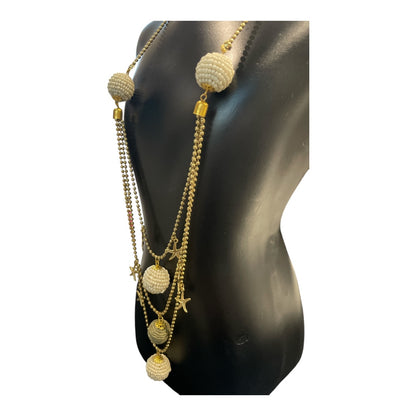 Handmade Sachi Beaded Raffai and Wood Three Piece Necklace