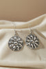 Flower Kashi antique silver daisy drop earrings