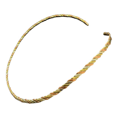Braided mixed metal choker