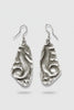 Abstract Tide Kashi antiqued silver earrings styled