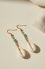 Sachi beaded shell earrings side view