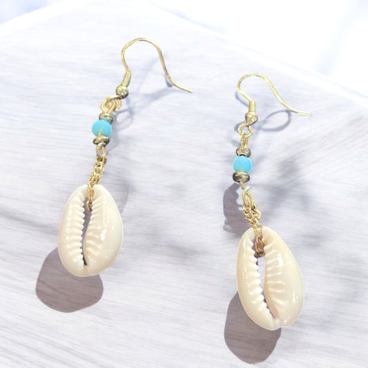 Sachi shell and beaded earrings