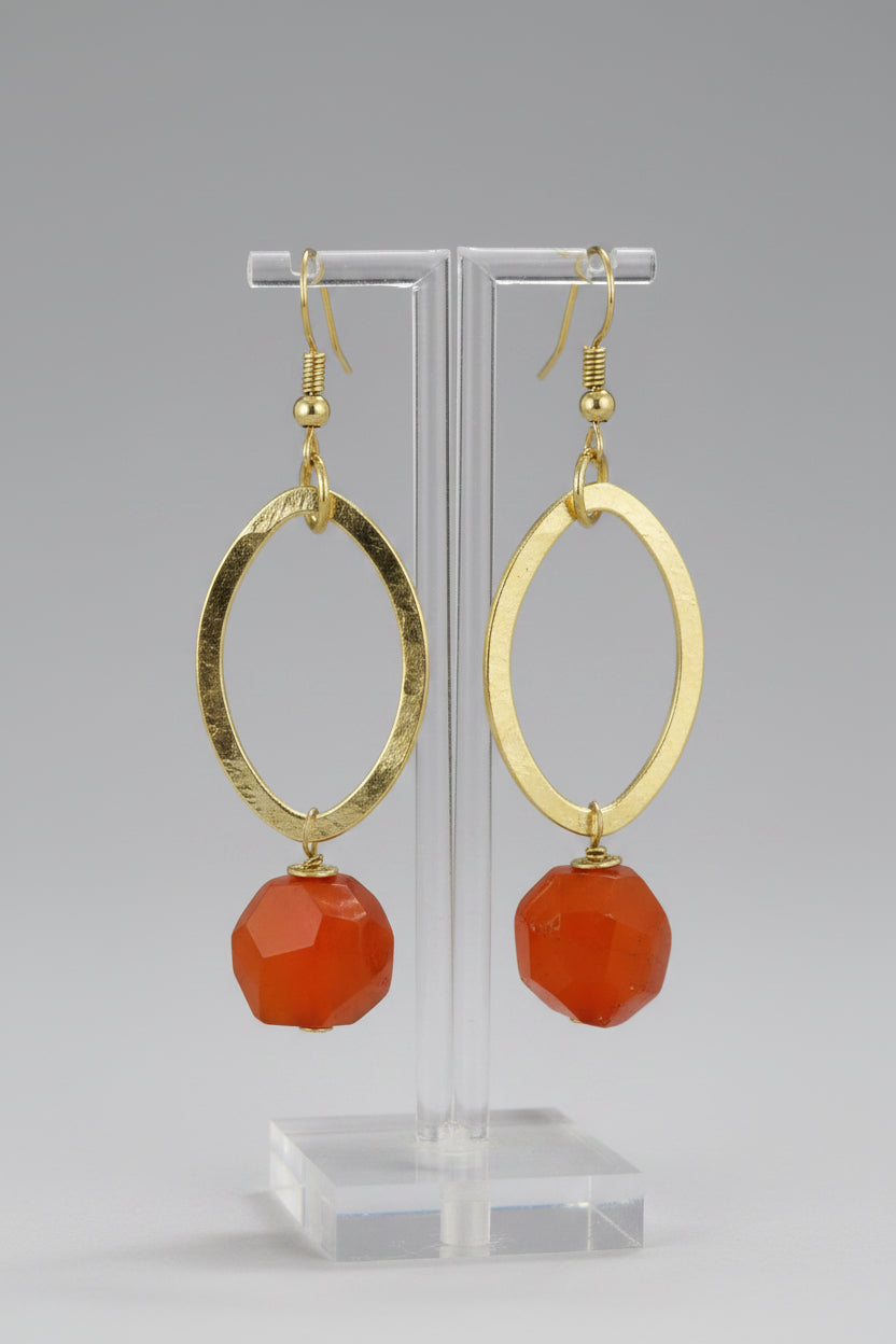 Scarlet Swing Carnelian Earrings