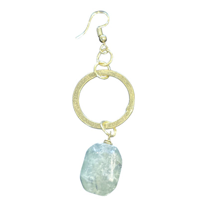Gold Plated earrings with Prehnite stones