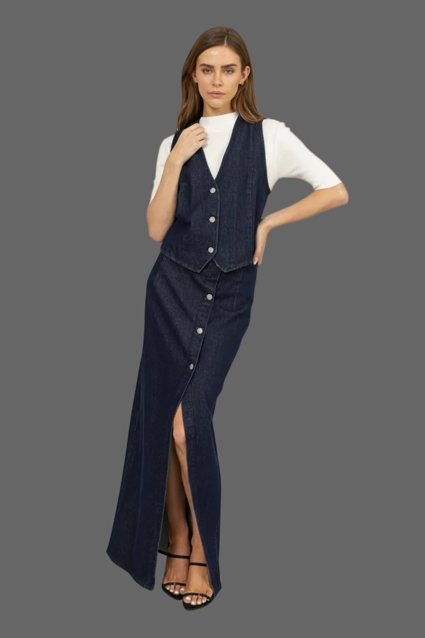 THE BUTTONDOWN BLUES DENIM SKIRT