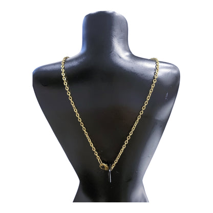 Mixed metal bib necklace accented with Jasper stones.