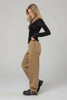 Twill cinched hem pants front view