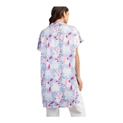 Floral Print Button Down Short Sleeve Shirt