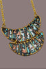 Double plate patina necklace styled