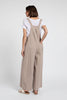 Pintuck overall side pockets detail