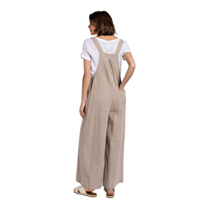 Pintuck Detail Overall with Side Pockets