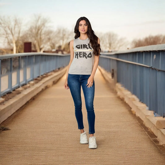 GIRL HERO GRAPHIC TANK TOP
