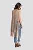 Mandala crochet boho vest with tassels