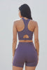 Athleisure sports bra and biker short set