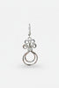 Silver twist earrings side view