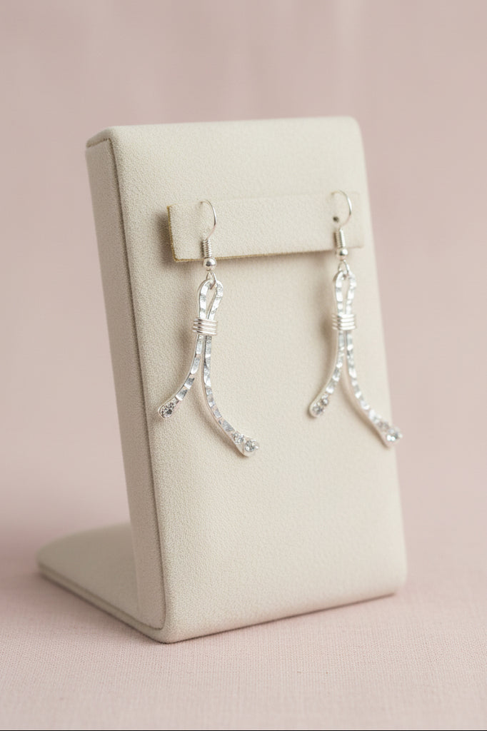 Dancing Tide hammered metal earrings