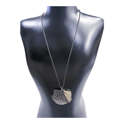 Scallop Shell Antique Silver Necklace